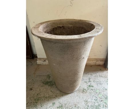 A stone garden planter H57cm Dia 43cm 