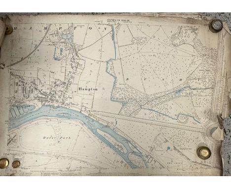 A selection of vintage maps of Hampton and the surrounding area 