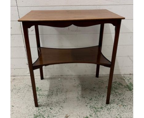 A mahogany occasional table with single shelf under (H71cm W68cm D46cm)