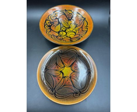 Two Poole pottery "Aegean" plate and bowl 