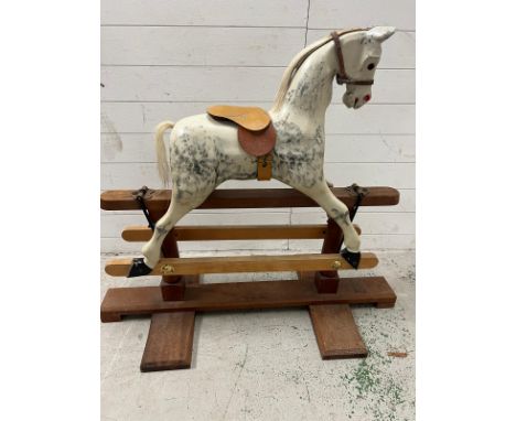 A traditional wooden rocking horse by The Rocking Horse Stable (120cm x 100cm