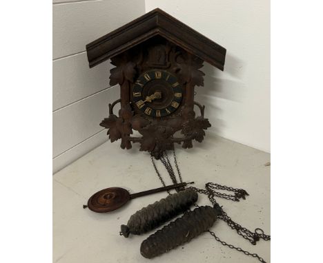 Black Forest cuckoo clock with weights