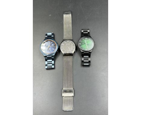 Bering: Three watches by Bering to include Full Titanium 11743-797, Full Titanium 15240-728 and Slim Radio Control Stainless 