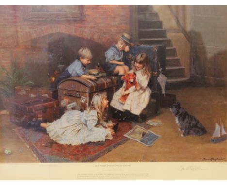 After David Shepherd,  
Limited edition colour print, 
'But Teddy Doesn't need a Ticket', 
Signed in pencil and numbered 22/8