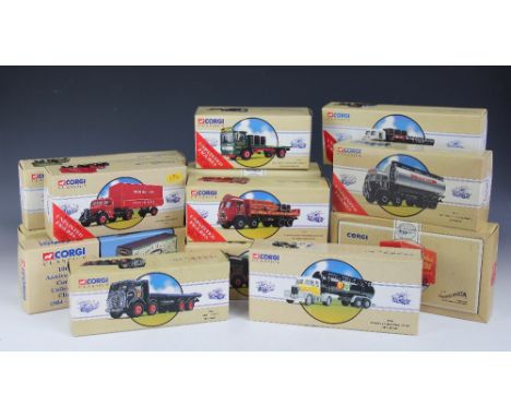 A collection of Corgi Classics trucks, comprising; 97367 Scammell Highwayman Pointer; 97840 Scammell highwayman Shell / BP; 9