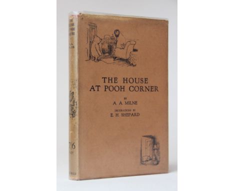 MILNE (A.A.), THE HOUSE AT POOH CORNER, first edition, pink cloth, with d.j, Methuen, 1928 (1)