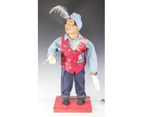 A J. H. Animations shop display dummy, modelled with a canary, on fixed base, 83cmThis lot is sold as decorative item only. P