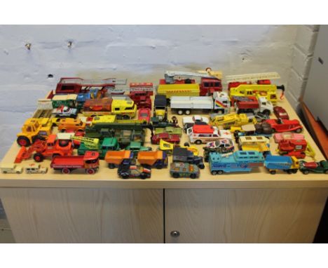 MATCHBOX VEHICLES - LOOSE - a collection of over 50 Matchbox Lesney die cast vehicles to include 2 1:75 scale ambulances alon