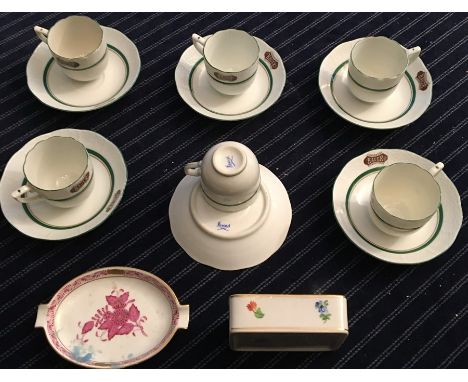 Vintage Herend cups and saucers and later Herend items.