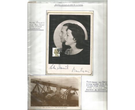 Bebe Daniels collection. Includes vintage photo signed by Bebe Daniels and Ben Lyon.  TLS signed by Bebe and a 6x4 family pho
