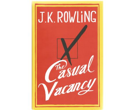 J K Rowling signed The Casual Vacancy hardback book.  Signed on inside title page. It doesn't have the hologram but does come