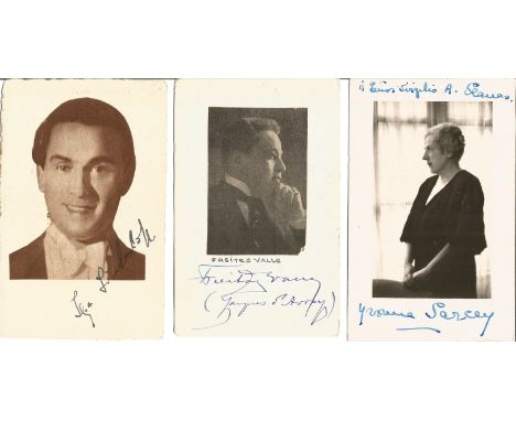 Vintage TV/Music signed collection. 20+ items.  May yield some good names once identified. Good condition Est.