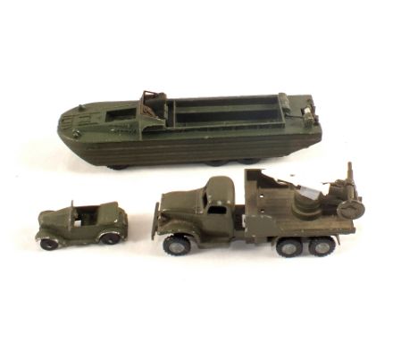 Two Dinky and one Mercury die cast Army vehicles