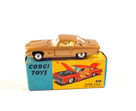 A boxed Corgi, 241 Chrysler Ghia with gold body