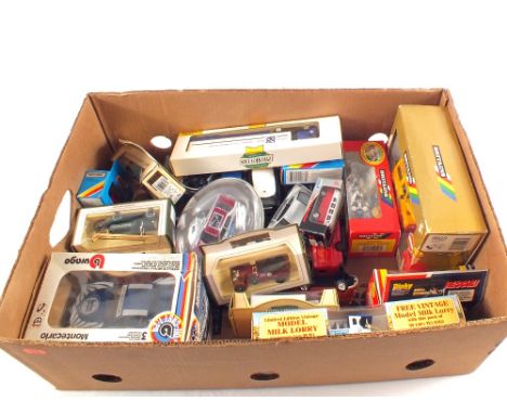 Various boxed and unboxed models, Corgi, Britains, Burrago etc
