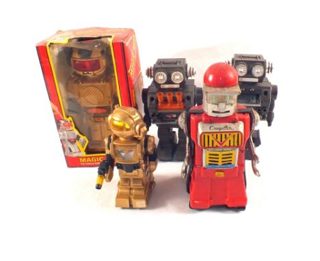 A Japanese tin plate robot (as found) and various others