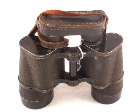 German WWII Dienstglas 10x50 pair of Army binoculars complete with strap and eye cover