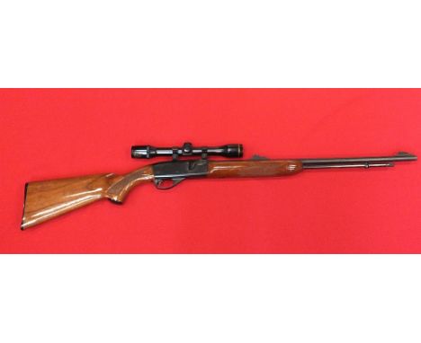 A Remington Speedmaster model 552 .22 self-loading rifle complete with an A.S.I. Deluxe 4x32 scope, this item can only be pur