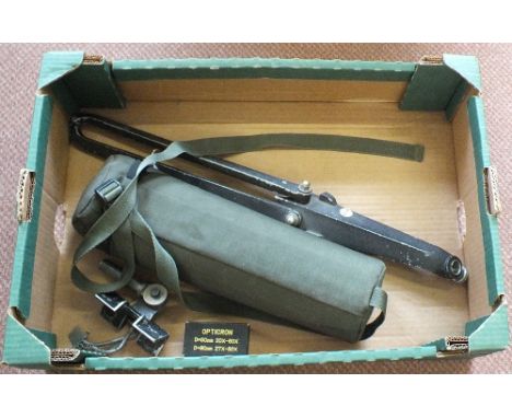 An Opticron Viking spotting scope, 15-45 power spare eyepiece, case and tripod