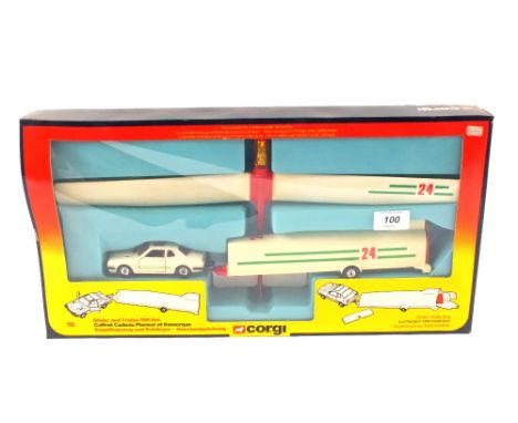 A boxed Corgi No.12 glider and trailer set
