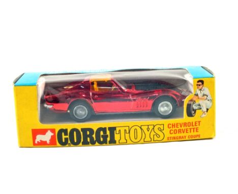 A boxed Corgi, 300 Chevrolet corvette with metallic red body