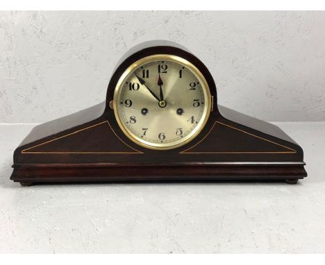 Quality German 'Constantia' mantle clock by Metzner &amp; Co circa 1925 with inlaid banding on case, cleaned October 2019, st