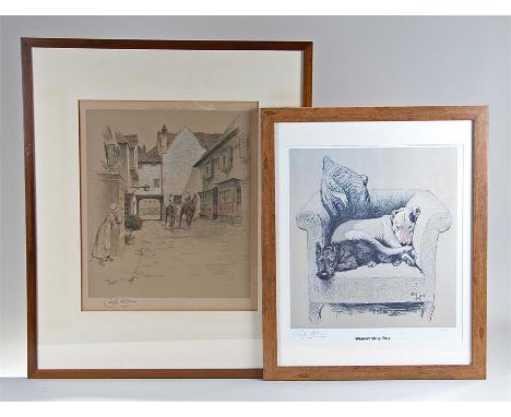 After Cecil Aldin, a print titled Weight Will Tell, limited edition 69/850, together with a pencil signed Cecil Aldin print, 