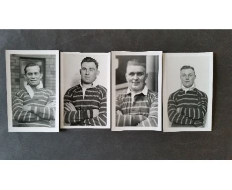 RUGBY LEAGUE, portrait postcards of Huddersfield players, 1930s, inc. Stan Mountain, Dai Evans, Tommy Grahame & D. Madden, ph