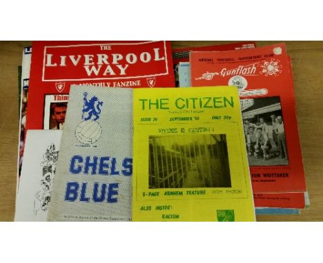 FOOTBALL, fanzines, inc. Chelsea, Liverpool, Norwich, Arsenal etc., G to EX, Qty.