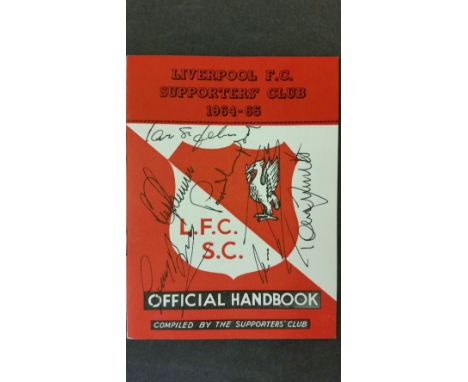 FOOTBALL, selection, inc. signed 1964/5 Liverpool handbook (six signatures to cover); programmes for Liverpool FAC Finals, v 