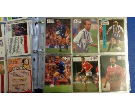 FOOTBALL, signed trade cards, inc. Niall Quinn, Peter Reid, Erik Thorstvelt, Kevin Sheedy, David Platt, Paul McGrath, Mark Bo