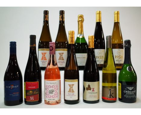 12 BOTTLES FRENCH WINE - MIXEDScheid Family Wines District 7 Pinot Noir 2019; Domaine Albert Hertz Marianne 2018; Fat Bastard