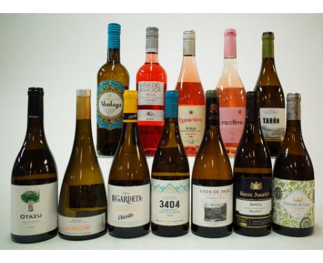 12 BOTTLES SPANISH WHITE AND ROSÉ WINEOtazu Chardonnay 2020; Fincas de Azabache Tempranillo Blanco 2020; Le Gardeta Chivite C