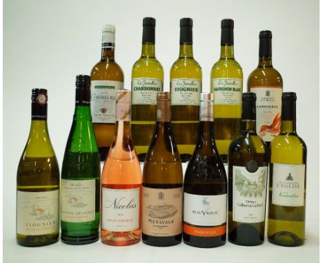 11 BOTTLES FRENCH WHITE AND 1 ROSÉ WINEBenjamin Darnault Voignier 2020, Picpoul de Pinet 2020; Castel Freres Maison Nicolas R