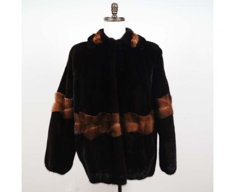 Elegant cropped fur coat by Revillon, the legendary French luxury furrier with ateliers in Paris, London, and New York. This 