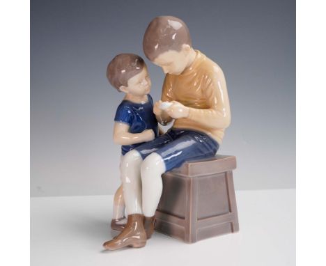 This delightful porcelain figurine by Bing and Grondahl, titled Tom &amp; Willy (model number 1648), captures a heartwarming 