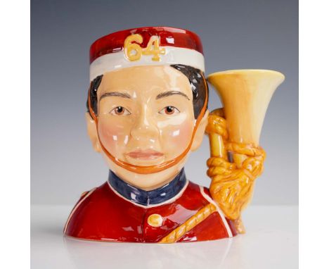Limited edition Royal Doulton character jug depicting the North Staffs Bugler, issued in 2004 and numbered 0184 of 250. Hand 