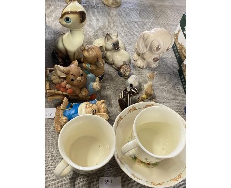 A selection of assorted ceramics including Royal Doulton, Sylvac etc, shipping unavailable