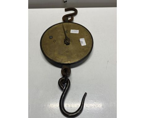 A set of antique salter scales, shipping unavailable