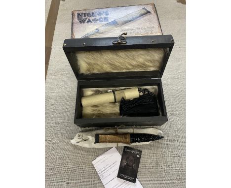A boxed Game of Thrones Nights Watch dagger set