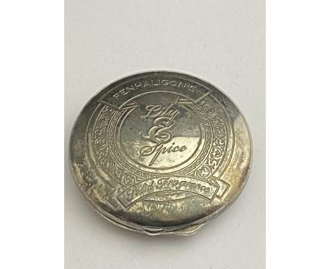 A antique Penhaligon's silver plated compact