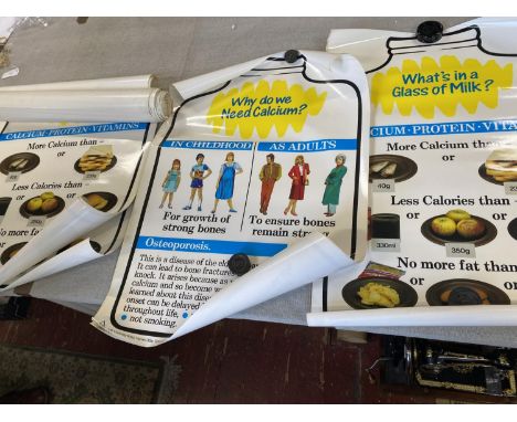 A large job lot of vintage Milk Marketing board educational posters, shipping unavailable