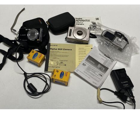 A selection of vintage digital cameras including Kodak, Panasonic etc, shipping unavailable