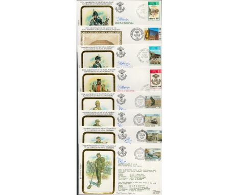 Award of the Royal Warrant to the Corps of the Royal Engineers Set of 8 Signed. Set of 8 Flown Covers 200 Anniversary of the 