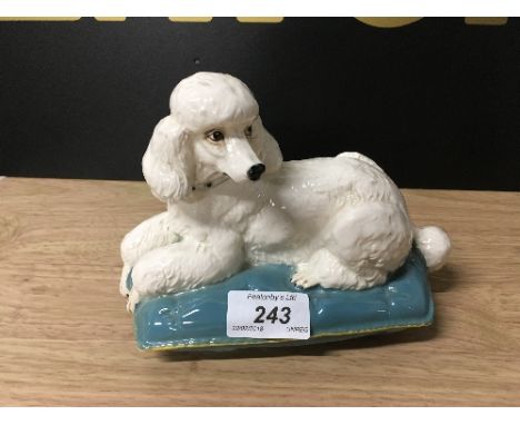 VINTAGE BESWICK POODLE ON CUSHION