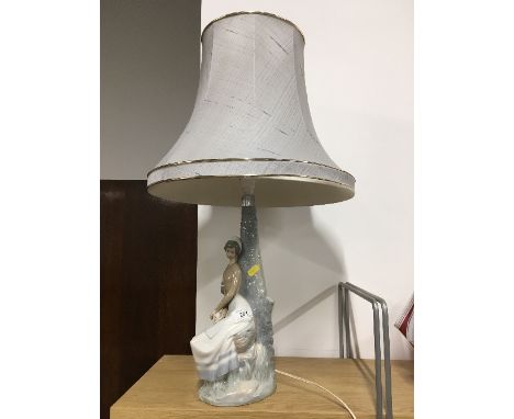 SPANISH PORC TABLE LAMP FIGURE