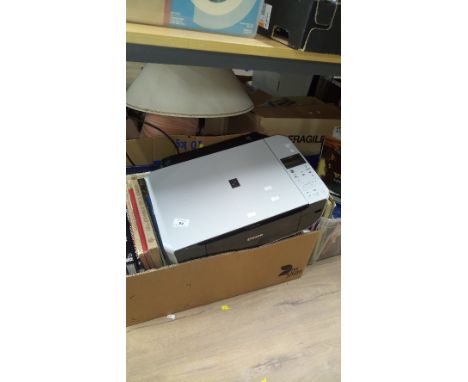 LARGE LOT INCLUDING PRINTER , BOOKS ,LAMP ETC
