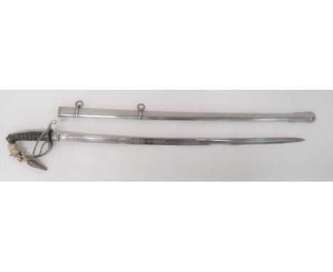 Victorian Argyllshire Artillery Volunteers Officer's Sword By Wilkinson 34 1/2 inch, single edged, slightly curved blade with