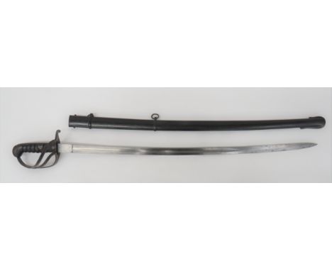 1821 Pattern Light Cavalry Trooper's Sword 35 1/4 inch, single edged, slightly curved blade. &nbsp;Large fuller. &nbsp;Steel,