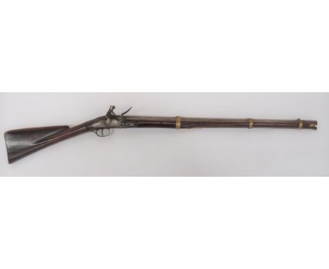 Rare Late 18th Century Griffin &amp; Tow London Flintlock Cavalry Carbine 30 3/4 inch, smoothbore barrel. &nbsp;The top breec